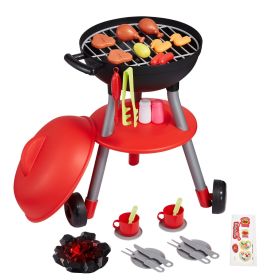 VEVOR 28 PCS Kids BBQ Grill Playset Cooking Grill Toy Set Pretend Sound Light