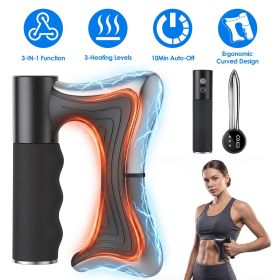 3-in-1 Heated Muscle Scraper Tool Electric Gua Sha Muscle Massage Device with 3 Heating Vibration and Massage Modes Auto Shut-Off for Neck Back Legs a