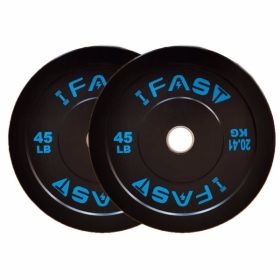 Olympic Weight Plates, Rubber Bumper Plates, 2 Inch Steel Insert 45lb Bundle Options Available for Home Gym Strength Training, Weightlifting, Weight
