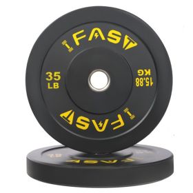 Olympic Weight Plates, Rubber Bumper Plates, 2 Inch Steel Insert 35lb Bundle Options Available for Home Gym Strength Training, Weightlifting, Weight