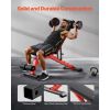 Weight Bench, 1200lbs Heavy Duty Stable Weight Bench Press for Full Body Workout, Adjustable Exercise Sit up Bench for Home Gym Strength Training, Fl