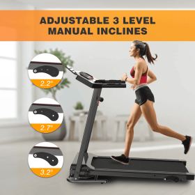 Motorized Treadmills For Home Use (Option: Black)