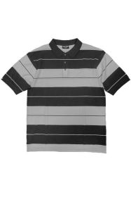 Old School Pique Polo Shirt (Color: BLACK GREY, size: 3XL)