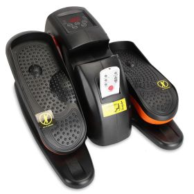 Under Desk Elliptical Machine Seated Pedal Exerciser Leg Foot Trainer Stepper Exerciser with 5 Speed Levels 3 Auto Modes LCD Monitor for Seniors (Color: Black, size: One size)