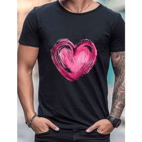 Celebrate in Style with This 100% Cotton Men's Valentine's Day Tee (Style: 196)