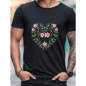 Celebrate in Style with This 100% Cotton Men's Valentine's Day Tee (Style: 79)