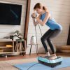 Vibration Exercise Machine With Resistant Bands Remote Control Whole Body Vibration Platform Workout Equipment Home Fitness Training Equipment For Wei