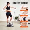 Stair Stepper, Mini Stepper for Exercise at Home, Hydraulic Fitness Stepper with Resistance Bands, Full Body Workout Cardio Equipment, Stair Climber